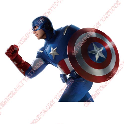 Captain America Customize Temporary Tattoos Stickers NO.87